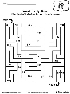 IT Word Family Maze