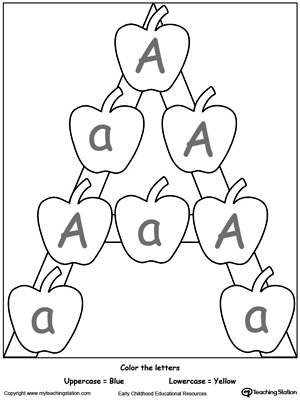 Recognize Uppercase and Lowercase Letter A | MyTeachingStation.com