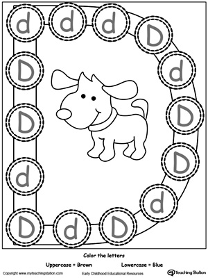 Recognize Uppercase and Lowercase Letter D | MyTeachingStation.com