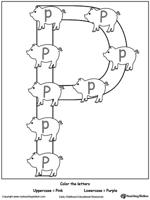 Recognize Uppercase and Lowercase Letter P