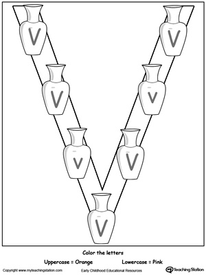 Recognize Uppercase and Lowercase Letter V