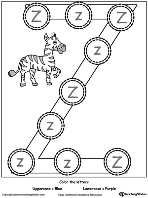 Recognize Uppercase and Lowercase Letter Z