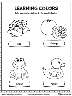 Learning colors for kids  Learn colors by coloring with red, orange, and  yellow pencils 