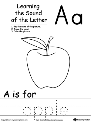 Learning Beginning Letter Sound: A | MyTeachingStation.com