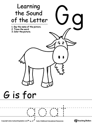 Learning Beginning Letter Sound: G
