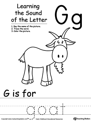 *FREE* Learning Beginning Letter Sound: G | MyTeachingStation.com