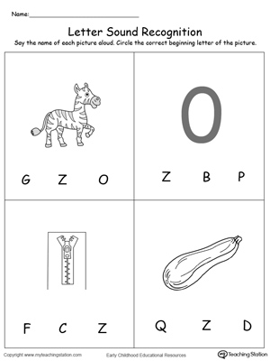 Practice recognizing the alphabet letter Z sound in this picture match printable worksheet.
