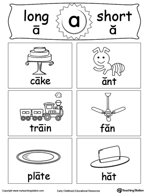 Long and Short Vowel Sound Cups - Early Education Zone