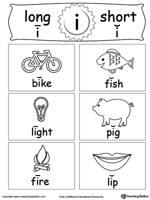 Short Vowels Sound Picture Reference | MyTeachingStation.com