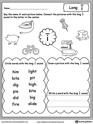 FREE* Long I Sound Worksheet | MyTeachingStation.com
