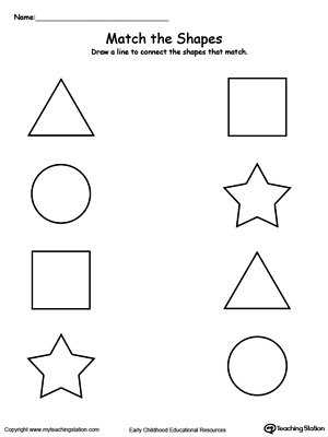 Match the Shapes | MyTeachingStation.com