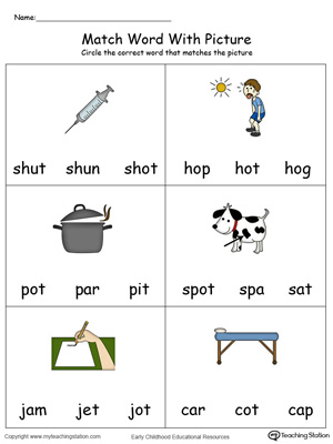 Match Word with Picture: OT Words in Color