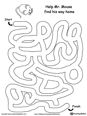Boost fine motor skills and develop their concept of direction with this printable mouse maze.