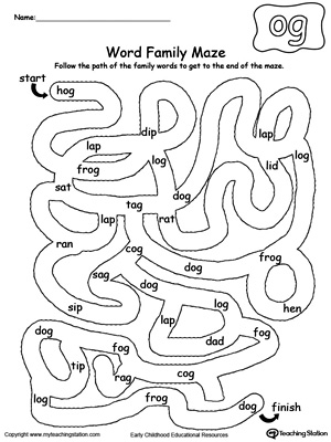 OG Word Family Maze