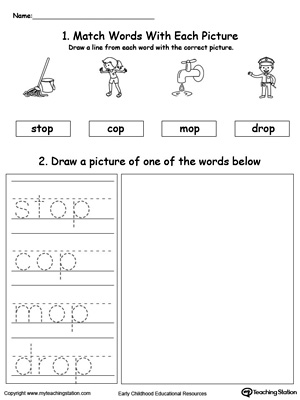 OP Word Family Workbook for Preschool | MyTeachingStation.com