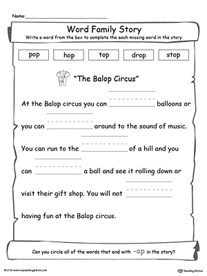 AP Word Family Story | MyTeachingStation.com