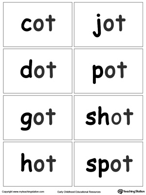 OT Word Family Flash Cards