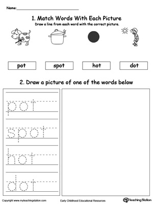 OT Word Family Phonics and Writing Practice