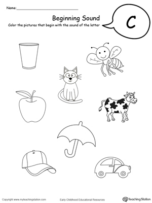 Cat Coloring Page and Word Tracing | MyTeachingStation.com