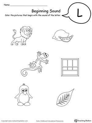 Beginning Sound of the Letter L MyTeachingStation com Beginning Sound of the Letter L MyTeachingStation com