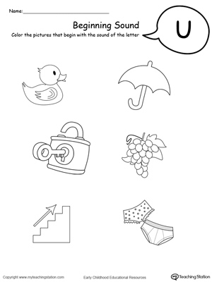 letter u printable alphabet flash cards for preschoolers