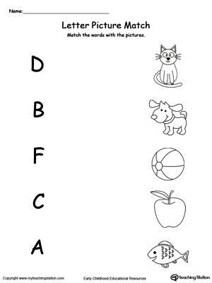 Matching Uppercase And Lowercase Letters A Through E Myteachingstation Com