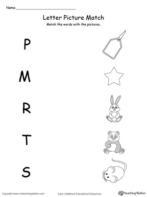 Uppercase Beginning Letter Sound: P M R T S