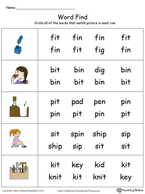 Picture Word Find: IT Words in Color