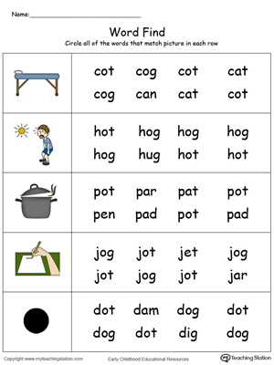 Picture Word Find: OT Words in Color