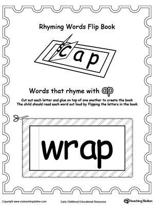 Printable Rhyming Words Flip Book AP