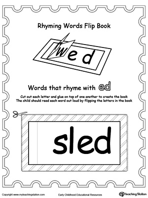 Rhyming Activities: Flip Books to Teach Words that Rhyme - The Printable  Princess