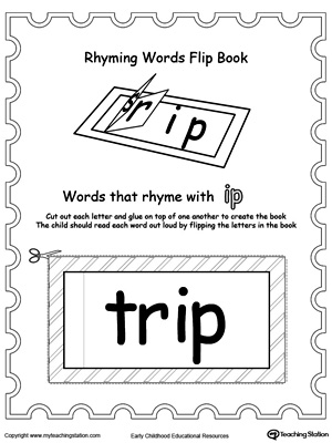 Use this Printable Rhyming Words Flip Book IP to teach your child to see the relationship between similar words.