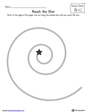 Fun pages to practice cutting and scissor skills for preschool and  kindergarten. — From the Pond