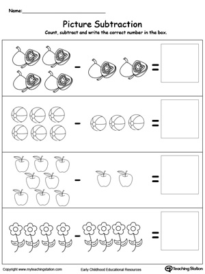 Ice Cream Subtraction Worksheet | MyTeachingStation.com