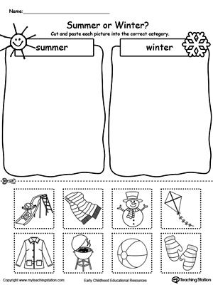 seasons diagram worksheet