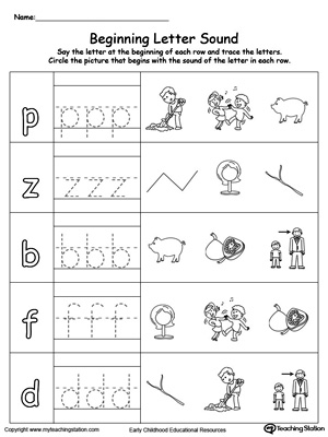 Trace and Match Beginning Letter Sound: IG Words