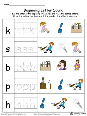 Trace and Match Beginning Letter Sound: IT Words in Color