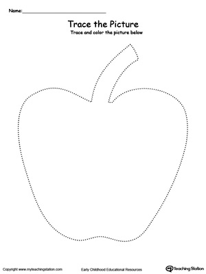 Apple Picture Tracing | MyTeachingStation.com