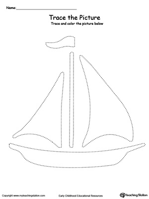 Boat Picture Tracing | MyTeachingStation.com