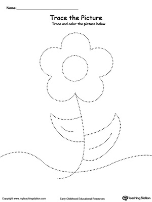 Flower Picture Tracing | MyTeachingStation.com
