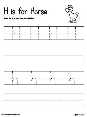 trace the letter h