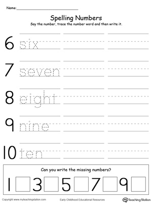 Tracing and Writing Number Words 16-20 | MyTeachingStation.com