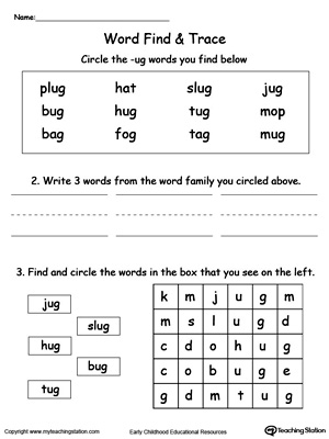 UG Word Family Find and Trace