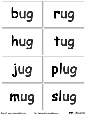 UG Word Family Flash Cards