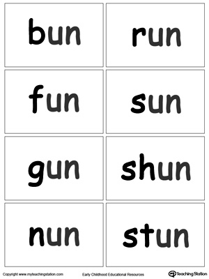 UN Word Family Flash Cards