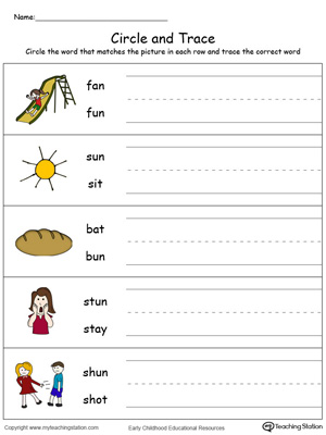 Identify Word and Write: UN Words in Color