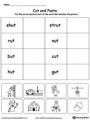 *FREE* UT Word Family Workbook for Kindergarten | MyTeachingStation.com