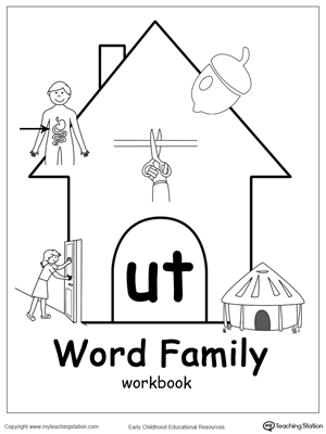 free ut word family workbook for kindergarten myteachingstation com