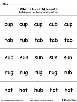 Which One is Different? UB Words