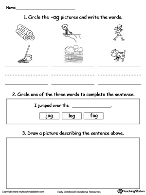 Word Recognition, Writing and Drawing: OG Words